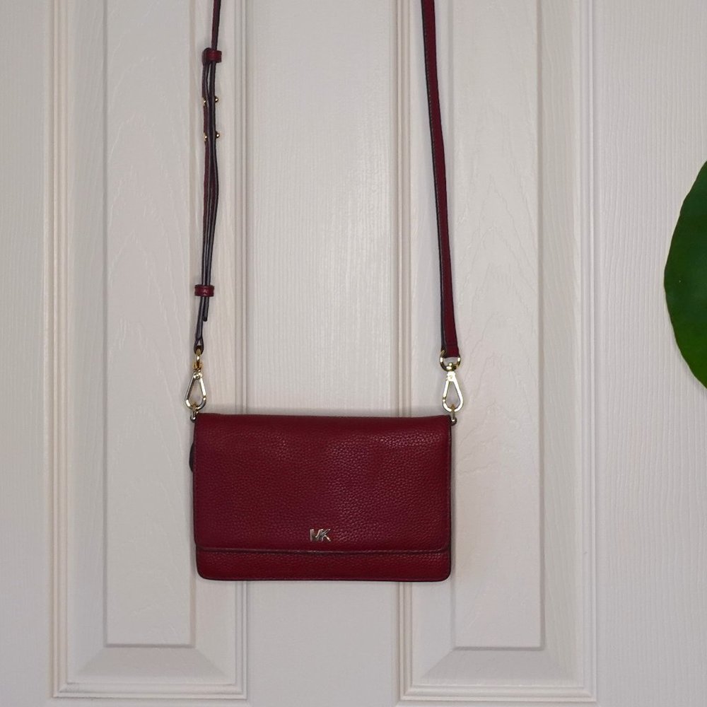Michael Kors Crossbody Wallet- Red